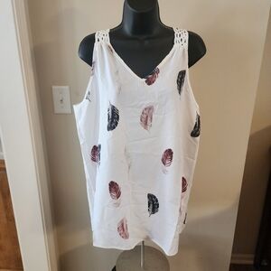 BB - Womens Feather Print Tank XL